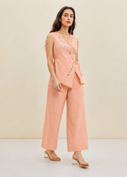 Solenne – Embroidered Linen Co-ord Set