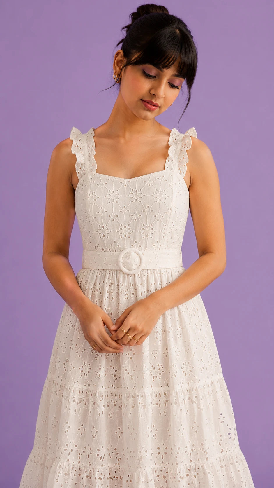 The Ivory Bloom Eyelet Dress