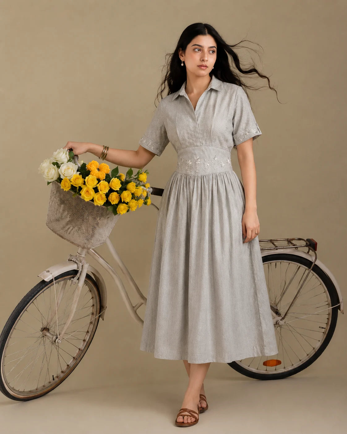 The Meadow Grace Embroidered Dress